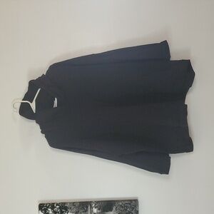 Bryn Walker Black Oversized Boxy Hoodie Size Large Lagenlook Contemporary
